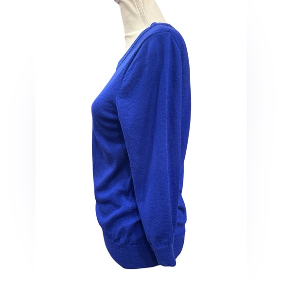 J.Crew 100% Merino Wool Crewneck Sweater Royal Blue Women’s Size M - Picture 3 of 7